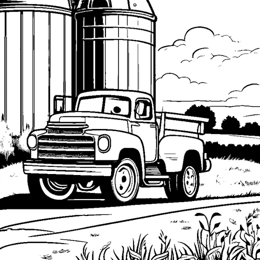 Monster Truck Coloring Book, flat view