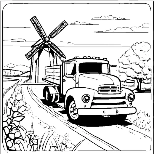 Monster truck coloring page