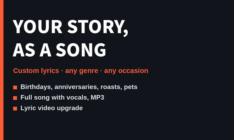 Custom song service card