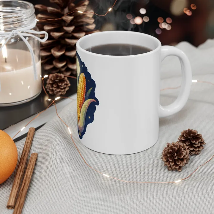 Moonlit Corn Husks Mug (11 oz), flat view