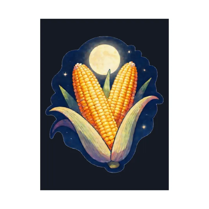 Moonlit Corn Husks Poster, flat view