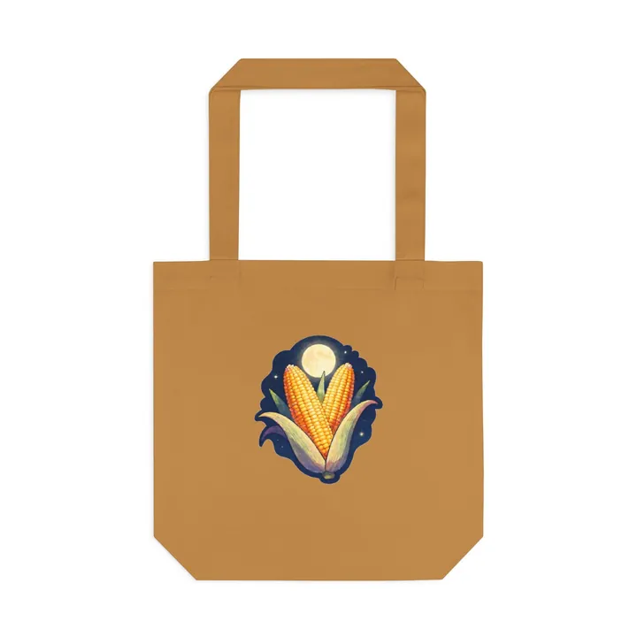 Moonlit Corn Husks Tote Bag, flat view