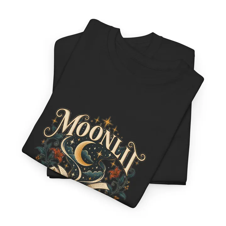 Moonlit Chapters T-Shirt, flat view