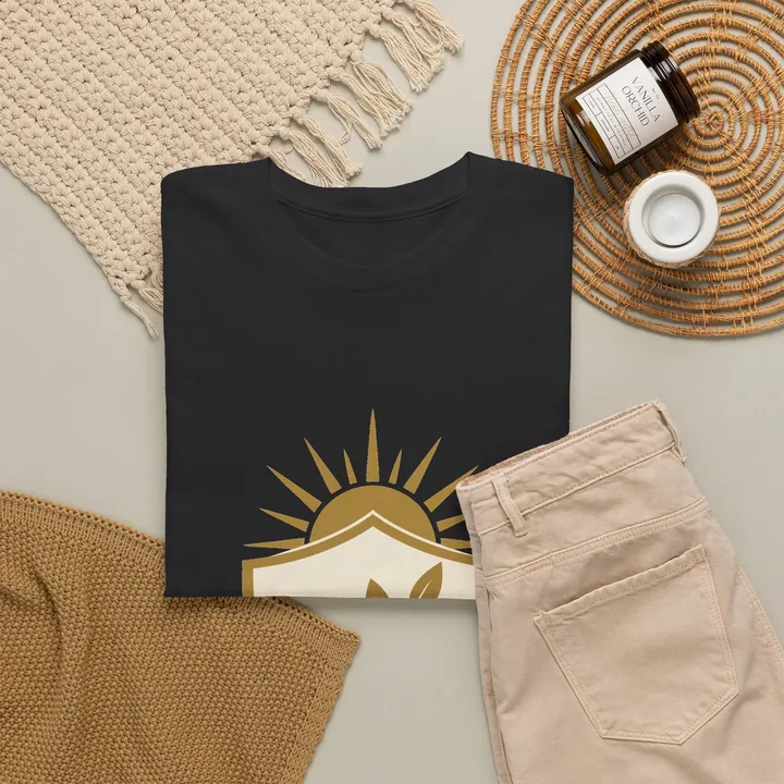 Olive Branch Shield T-Shirt, flat view