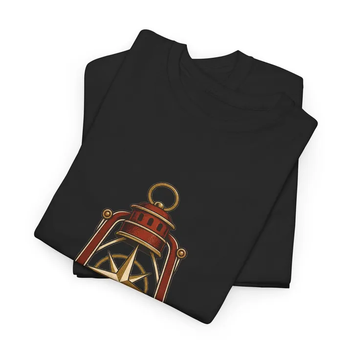 Quiet Watch Compass T-Shirt, flat view
